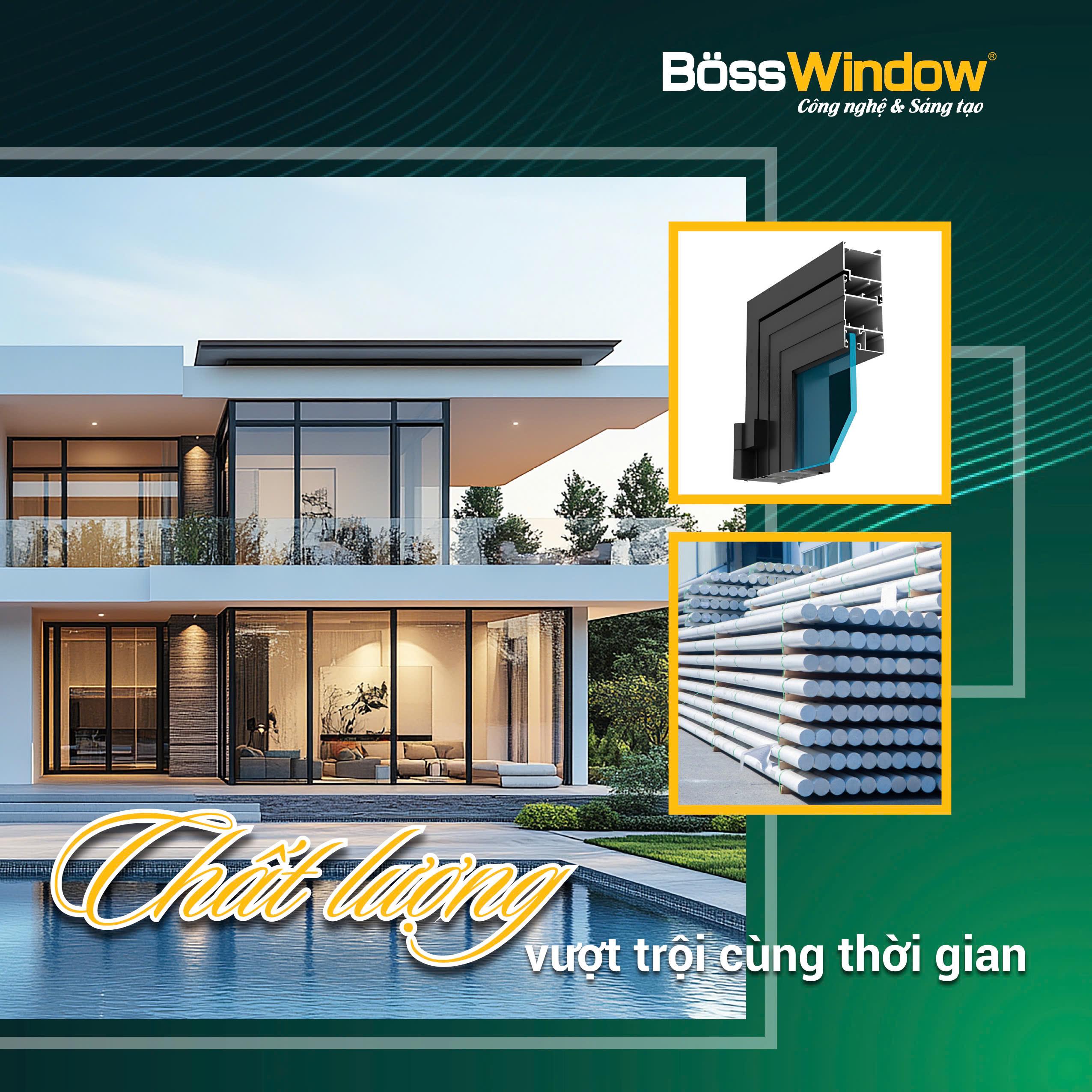 Cửa nhôm BossWindow trong không gian sống: Từ thiết kế đến trải nghiệm sử dụng