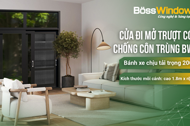 CỬA ĐI MỞ TRƯỢT CÓ LƯỚI CHỐNG CÔN TRÙNG BWD180